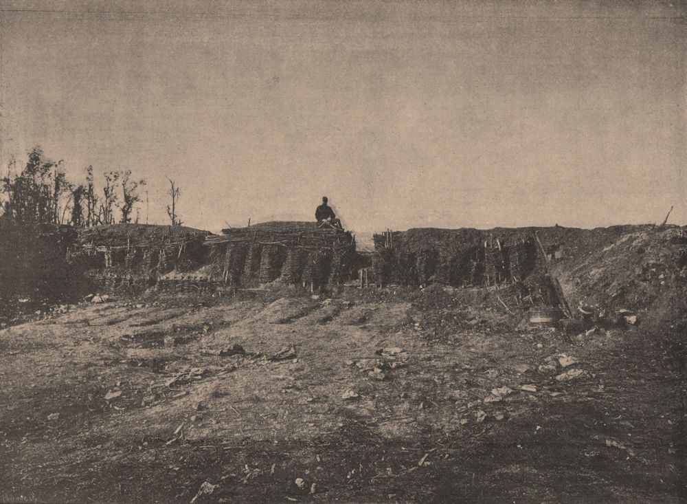 PARIS COMMUNE 1871. Plateau de Chatillon (Redoute.) c1873 old antique print